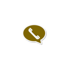 Phone Receiver icon. Call icon isolated on transparent background