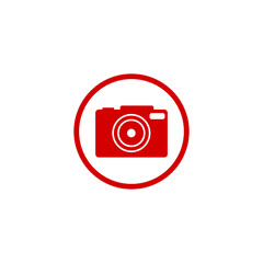 Photo Camera flat icon isolated on transparent background