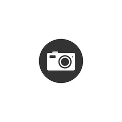 Photo Camera flat icon isolated on transparent background