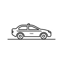 taxi car outline icon .