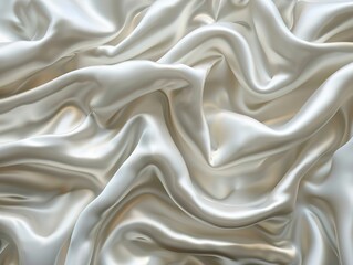 Fototapeta premium White Silk Fabric Drape Texture - Elegant Background