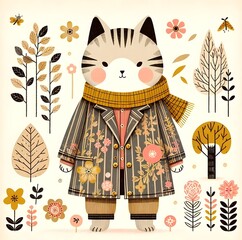 "Gatitos en Flor: Encanto Otoñal"