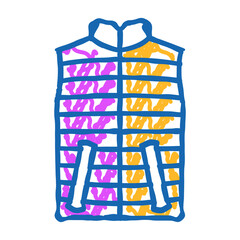 gilet outerwear female doodle icon sketch vector. gilet outerwear female sign. isolated symbol illustration