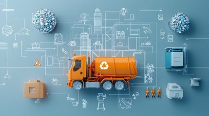 Digital Map of Efficient City Waste Collection Network and Flows