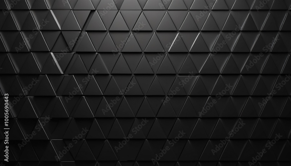 Wall mural solid black geometry illustration background