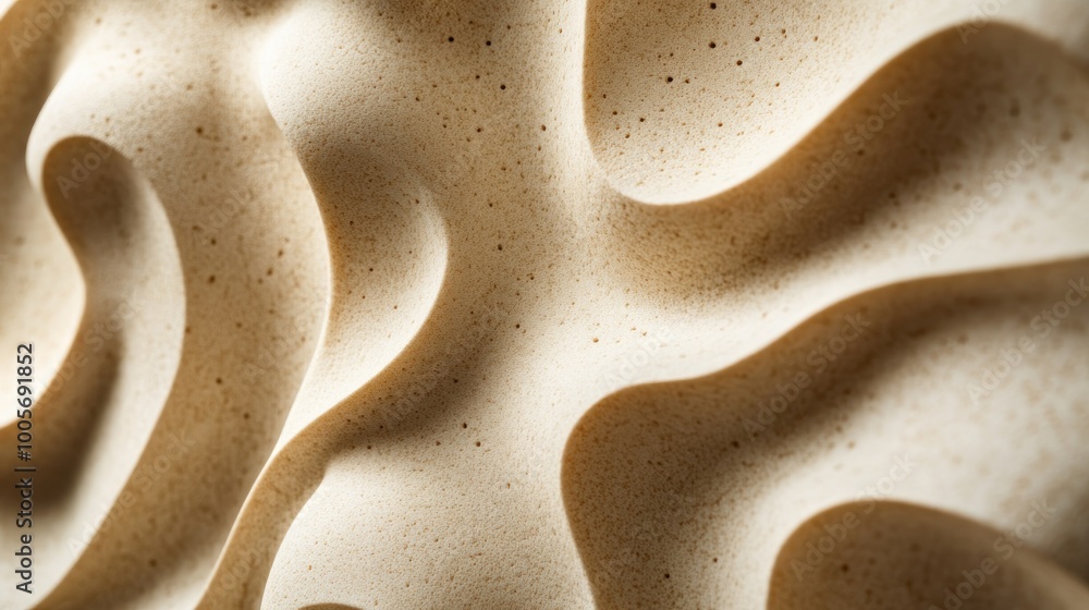 Aufkleber abstract textured surface with smooth, wavy patterns in a neutral color.
