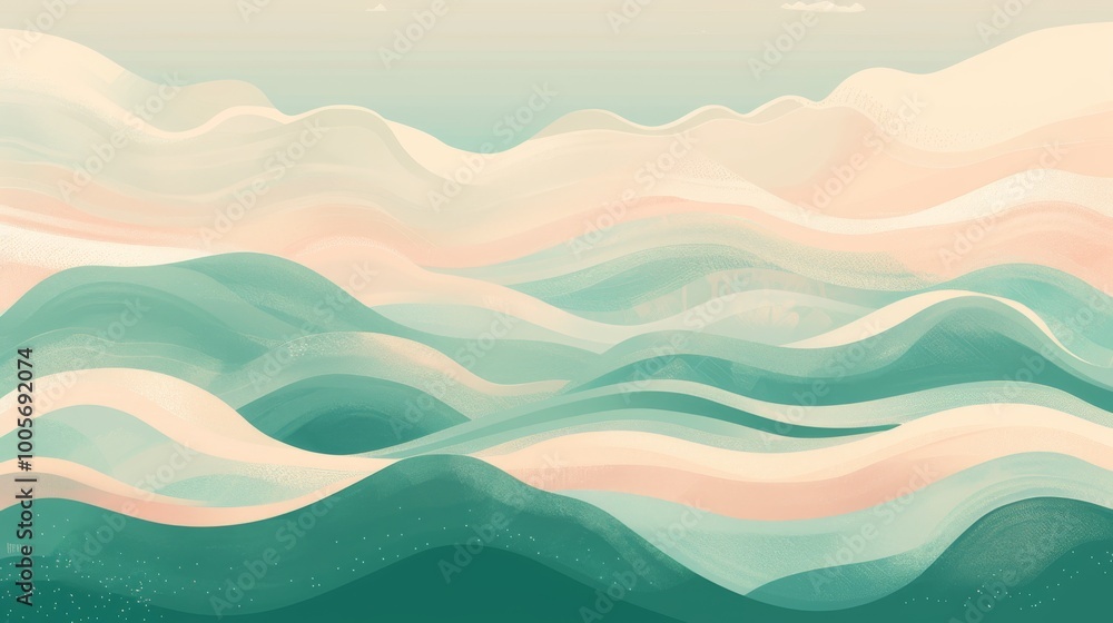Poster lofi background with a tranquil pattern layout.