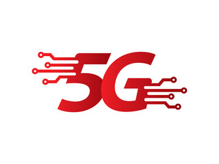 5G network connection logo symbol or icon template