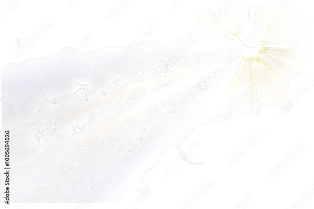Poster a beautiful light beam with sparkling effects, creating a magical and ethereal atmosphere for creati