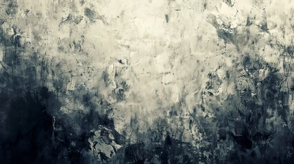 A captivating abstract painting featuring textured brush strokes in monochrome tones, perfect for modern and contemporary designs.