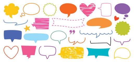 Collection Of Handdrawn Speech Bubbles