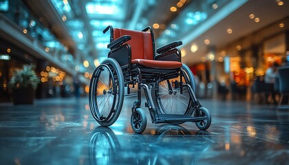 Obraz premium Motorized wheelchairs being used in business 