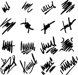 Sign Brush Drawing element.eps