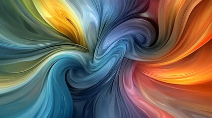 Mesmerizing Swirling Liquid Gradients of Vibrant Colors in Dynamic Motion