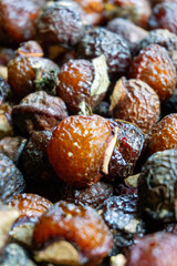 Sapindus rarak (Sapindus mukorossi, rerek, lamuran, Lerak). This fruit is made into a washing agent, a cleaner for various kitchen utensils, and soap.