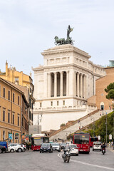 Rome, Italy - April 11, 2024: Rome, Italy - April 11, 2024: Rooftops and houses of the city of Rome, Italy