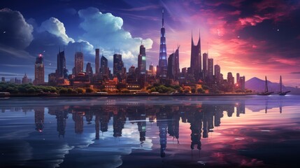 Cityscape with a View of the Skyline