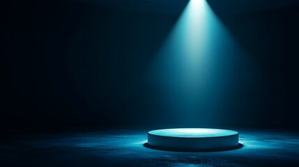 Solitary Spotlight:Mesmerizing Minimalist Glow in Dark Space