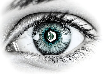 Obraz premium Dollar Sign in the Eye