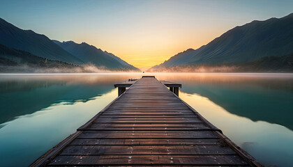 sunset on the lake