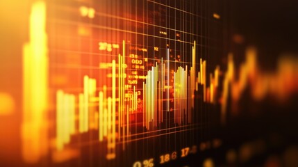 Vibrant Financial Data Visualization Background