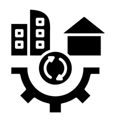 Hybrid Work Icon