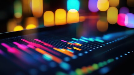 Colorful Data Visualization with Blurred Background