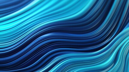 Abstract blue wave patterns on a smooth surface background