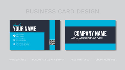 Modern professional business card design template colors, Flat design vector Abstract creative 