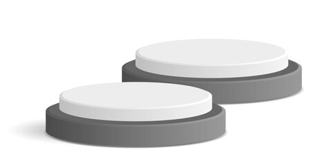 cylinder podium tube circle podium stage 3d Abstract minimal scene mockup products display studio, Stage showcase. Vector geometric forms