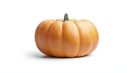 Obraz premium Beautifully Shaped Pumpkin on White Background