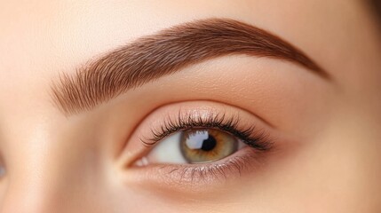 Obraz premium Close-Up of Beautiful Eyebrow and Eye Detail