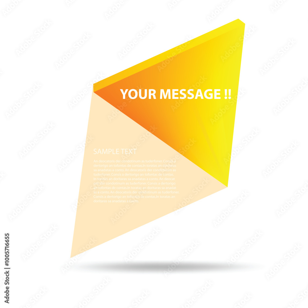 Poster infographic graphic geometric triangle overlap vector layer background for text and message design