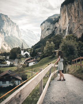 person walking on the road