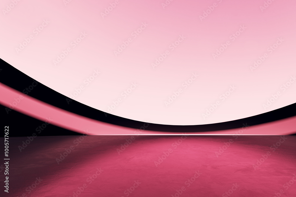 Poster Creative purple landing page background with mock up place. 3D Rendering.