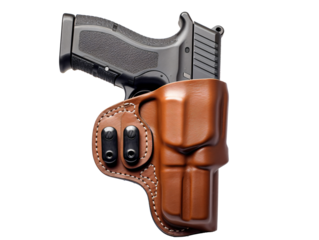 a gun in a holster