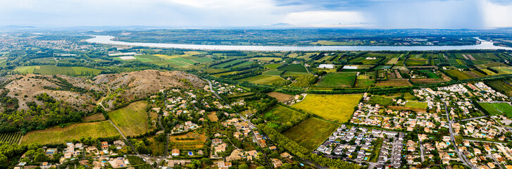 Rhone Avignon Saveterre Aerial Panorma