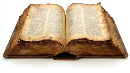 Obraz premium An antique book with weathered pages, showcasing timeless knowledge and history, perfect for educational or decorative use.