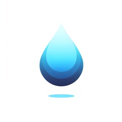 AI Generated a vibrant blue water drop graphic on a light background, symbolizing freshness and purity in design