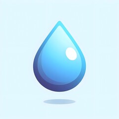 AI Generated a vibrant blue water drop graphic on a light background, symbolizing freshness and purity in design