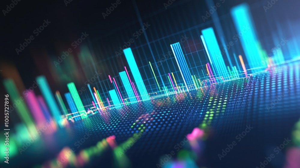 Poster colorful digital data visualization background image