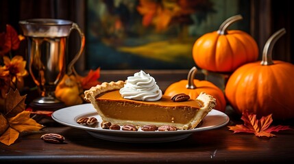 Pumpkin pie. Thanksgiving Day