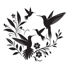 Birds silhouette