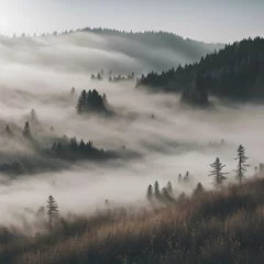 Plexiglas schilderij Mistig bos Illustrations of fog in nature  © Alex R. Brondani