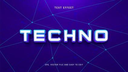 Futuristic techno text effect