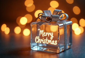 christmas silver gift box