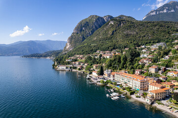 Fototapeta premium City of Menaggio, Lake Como drone photography. Italy 22.08.2024