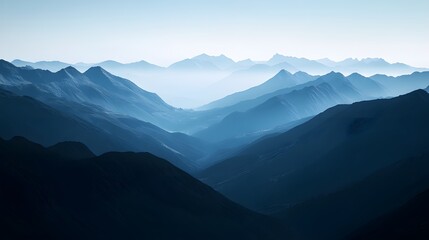 Fototapeta premium Majestic High-Contrast Mountain Range