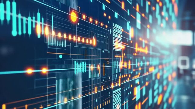 Visual Representation of Data Analytics With Vibrant Graphs and Lines Generative AI