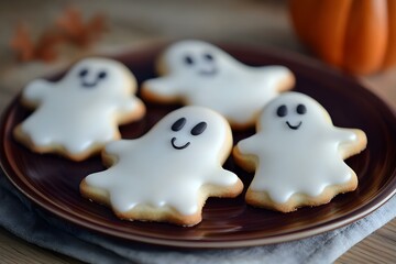 Ghost-Shaped Halloween Cookies